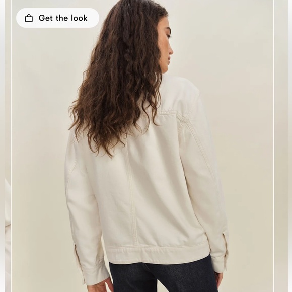 Reformation Harrison Utility Jacket Cream Brown Size S - Picture 3 of 11